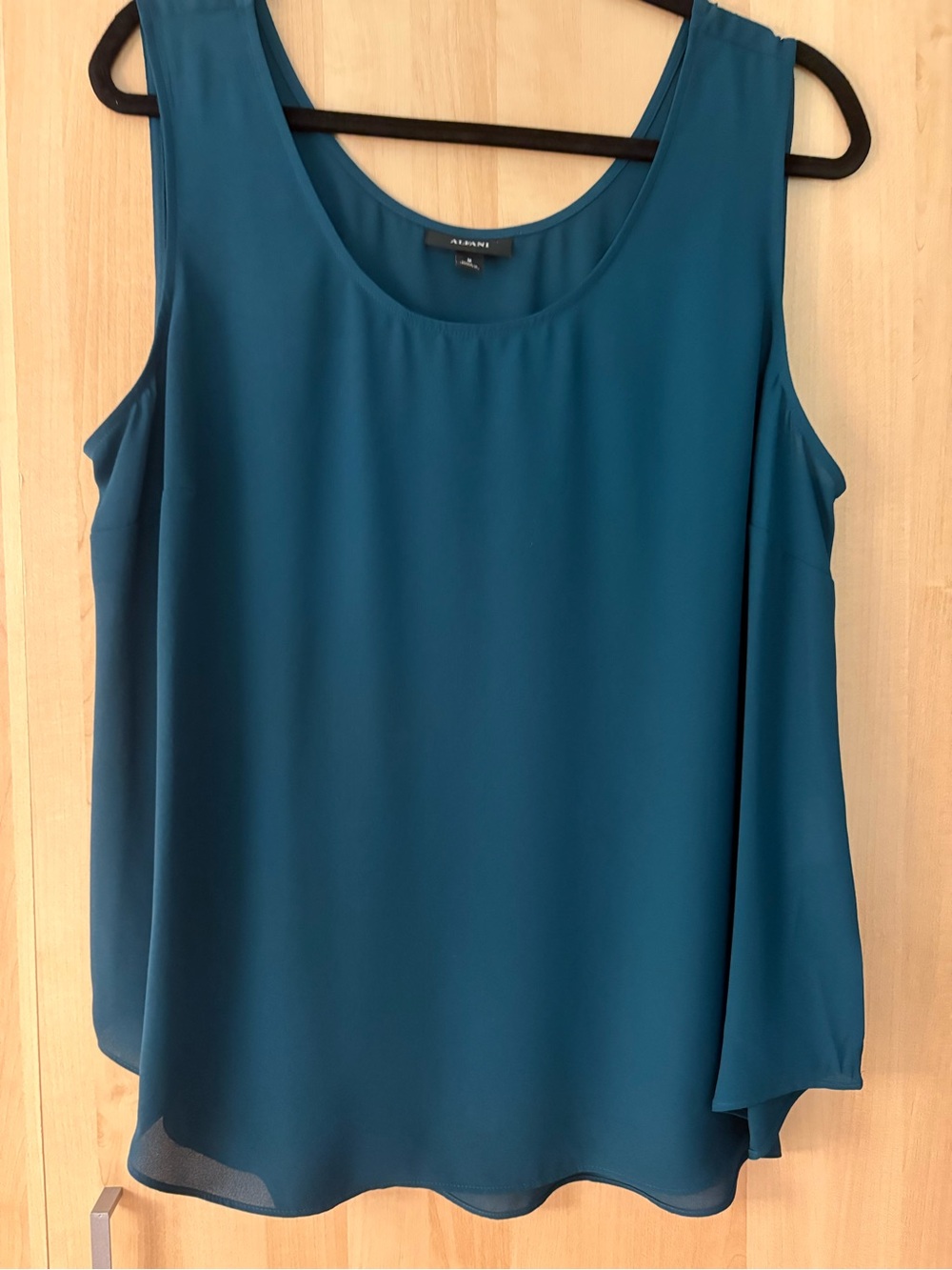 Alfani Teal Sleeveless Chiffon Camisole